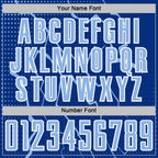 Custom Royal Light Blue-White Lightning Sports Sublimation Soccer Uniform Jersey