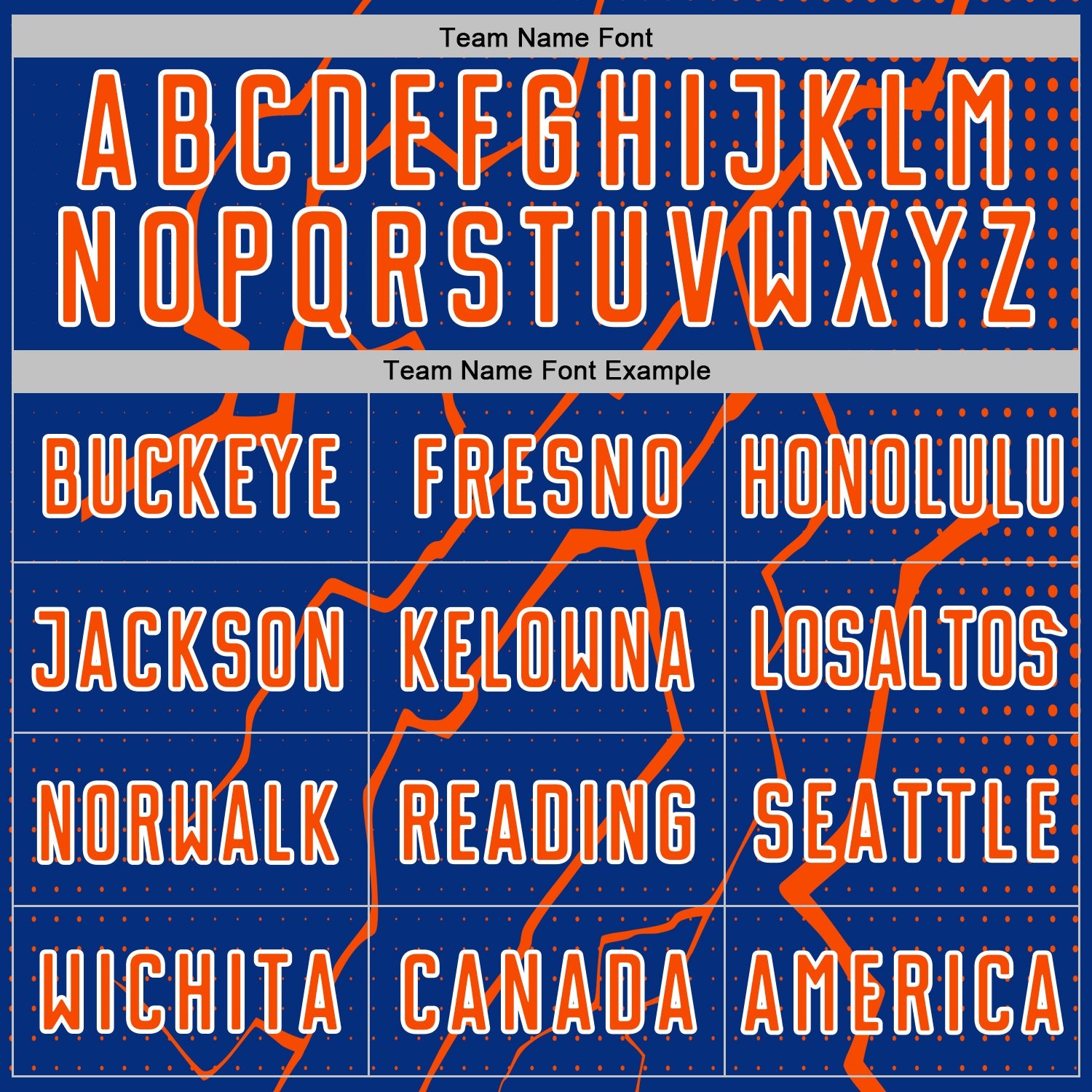 Custom Royal Orange-White Lightning Sports Sublimation Soccer Uniform Jersey