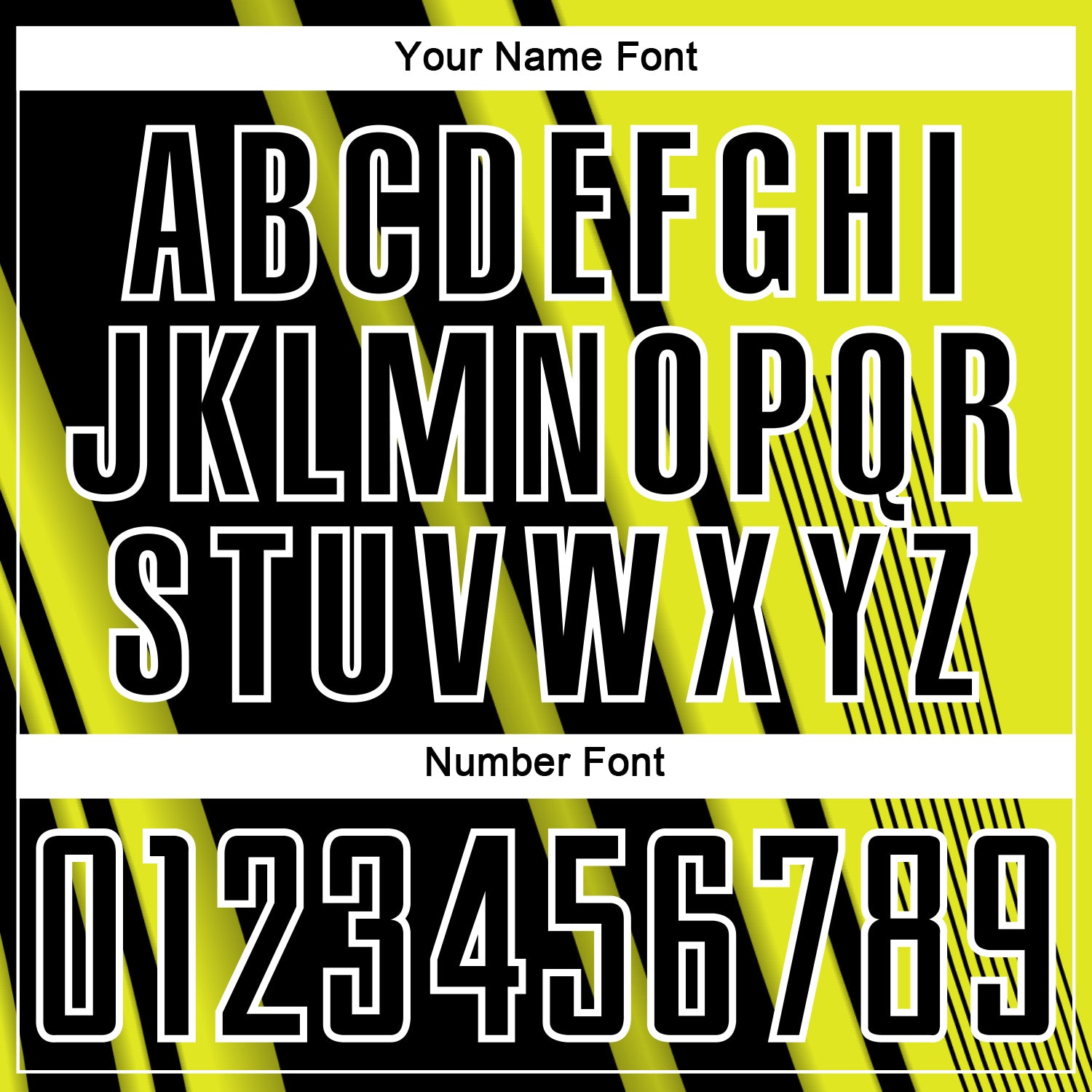 Custom Neon Yellow Black-White Lines Sports Sublimation Soccer Uniform Jersey