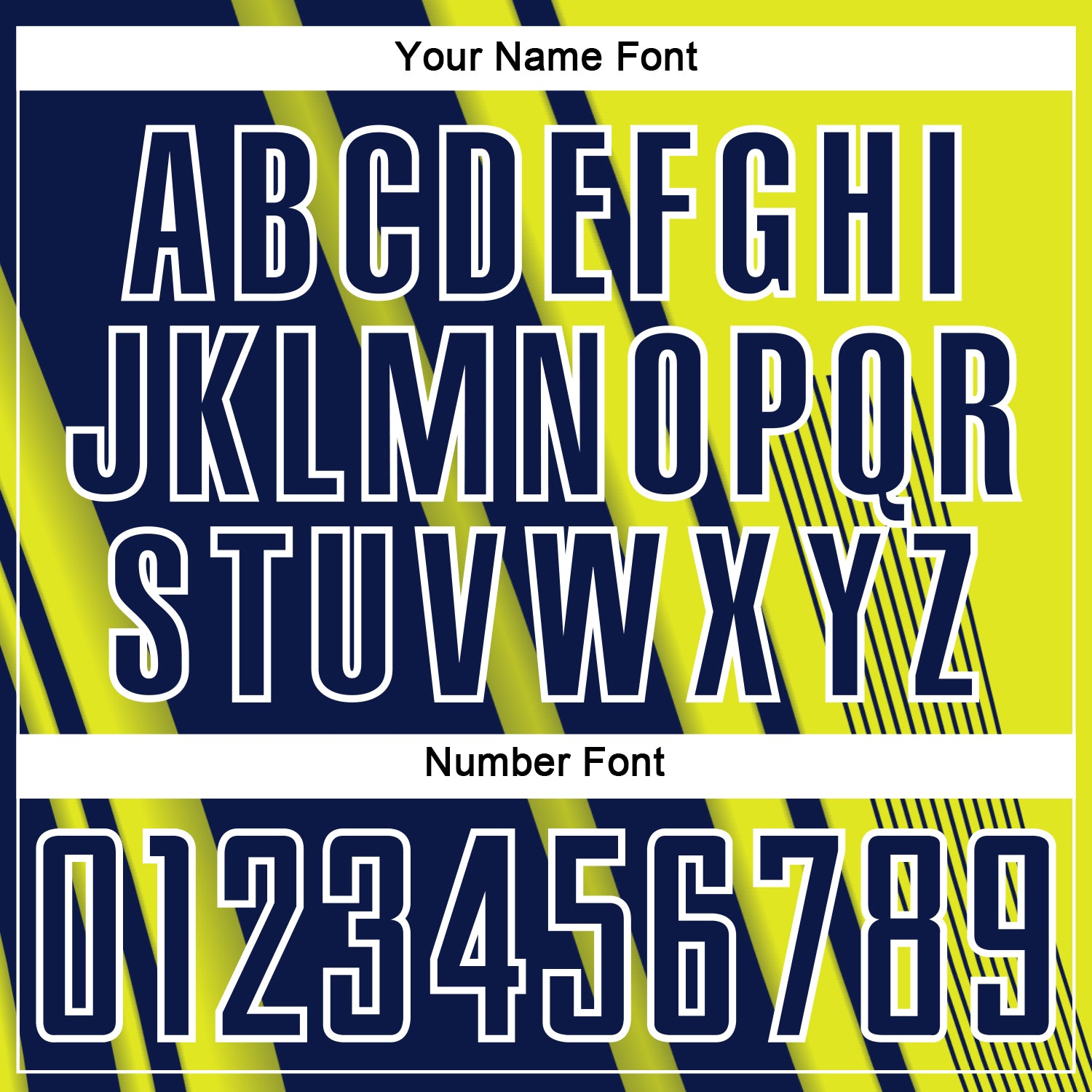 Custom Neon Yellow Navy-White Lines Sports Sublimation Soccer Uniform Jersey
