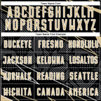 Custom Black Vegas Gold-White Lines Sports Sublimation Soccer Uniform Jersey