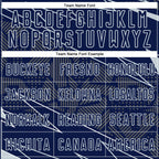 Custom Navy Silver Lines Sports Sublimation Soccer Uniform Jersey