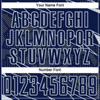 Custom Navy Silver Lines Sports Sublimation Soccer Uniform Jersey