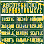 Custom Green Yellow-White Lines Sports Sublimation Soccer Uniform Jersey