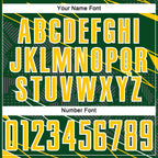 Custom Green Yellow-White Lines Sports Sublimation Soccer Uniform Jersey