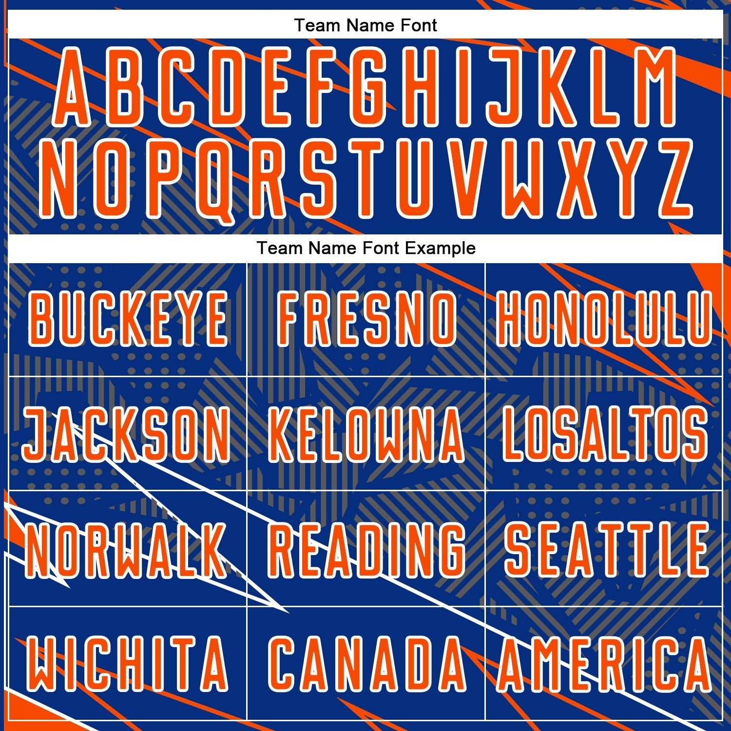 Custom Royal Orange-White Lines Sports Sublimation Soccer Uniform Jersey