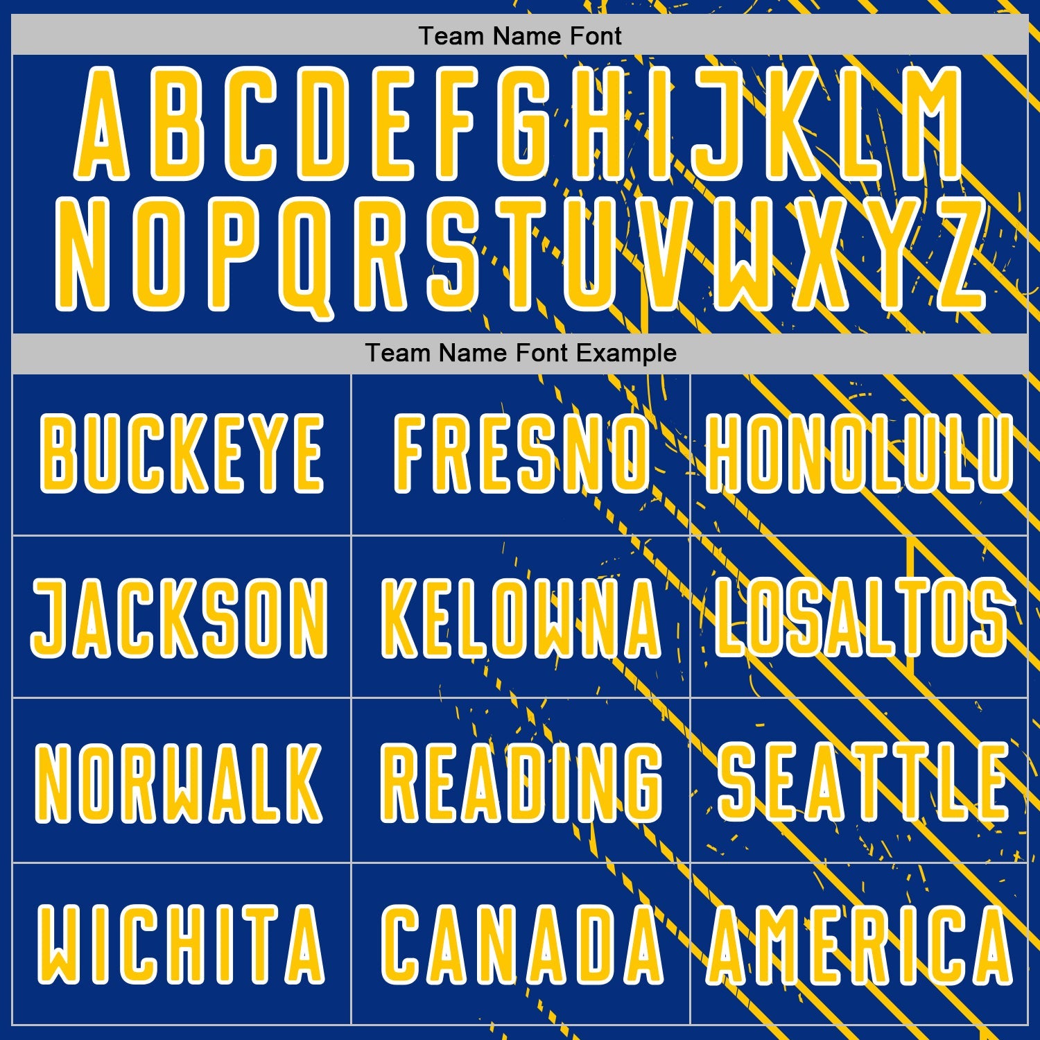 Custom Royal Yellow-White Lines Sports Sublimation Soccer Uniform Jersey