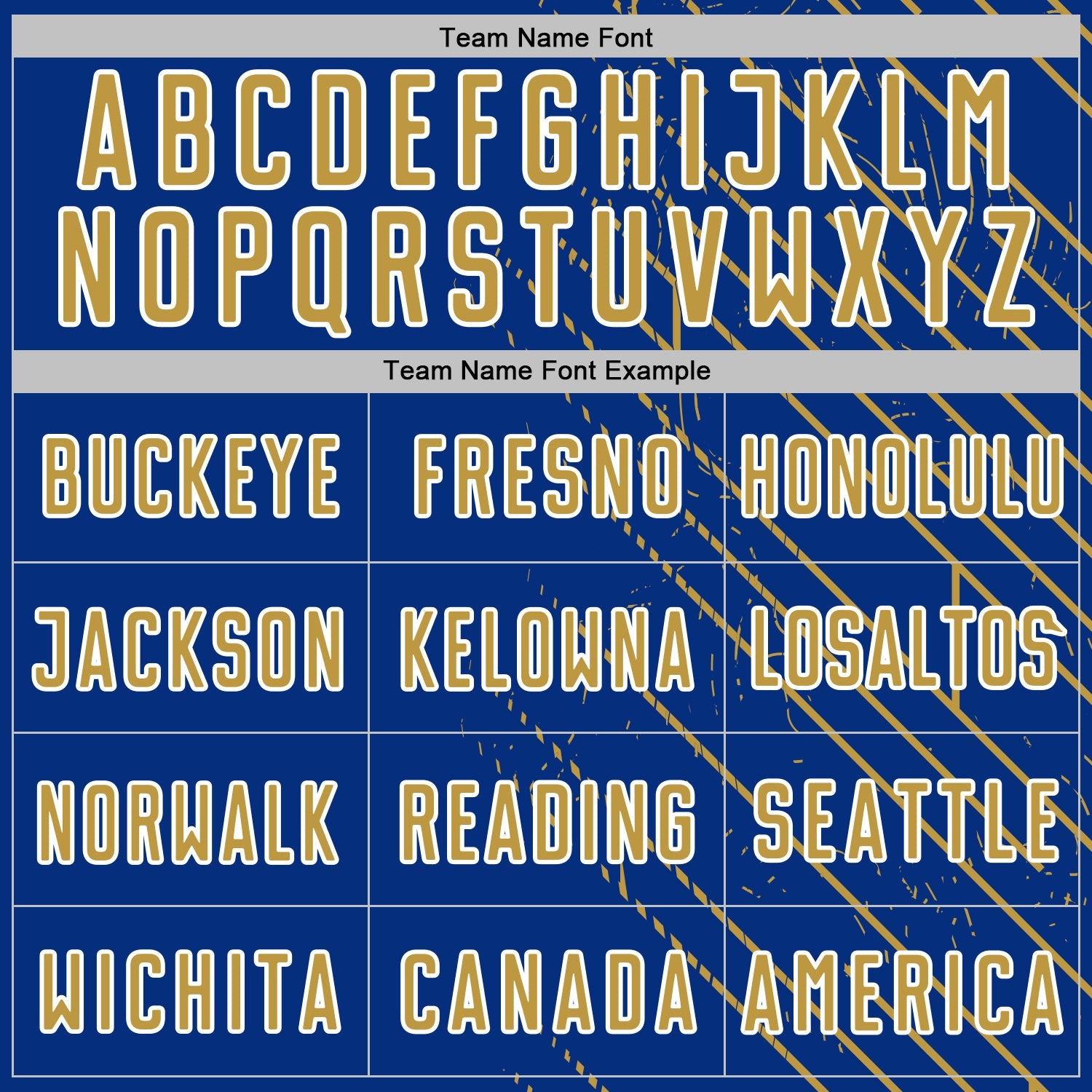 Custom Royal Old Gold-White Lines Sports Sublimation Soccer Uniform Jersey