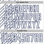 Custom White Navy Lines Sports Sublimation Soccer Uniform Jersey