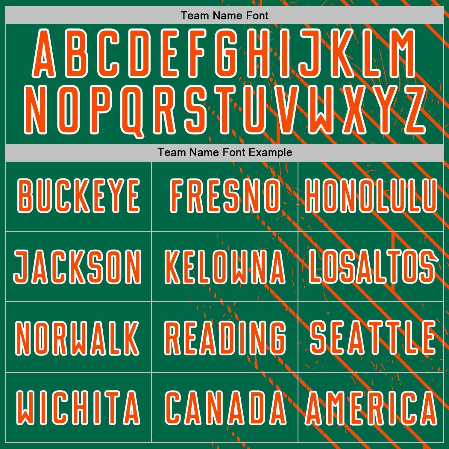 Custom Kelly Green Orange-White Lines Sports Sublimation Soccer Uniform Jersey