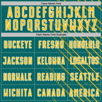 Custom Teal Gold-White Lines Sports Sublimation Soccer Uniform Jersey