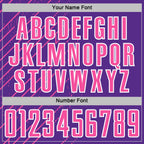 Custom Purple Pink-White Lines Sports Sublimation Soccer Uniform Jersey