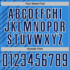 Custom Powder Blue Navy-White Lines Sports Sublimation Soccer Uniform Jersey