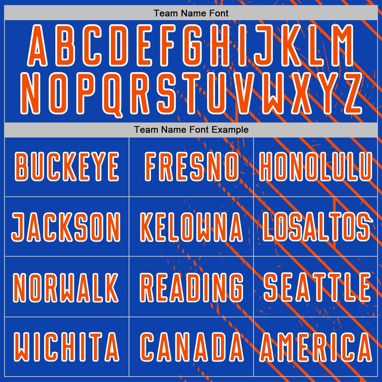 Custom Thunder Blue Orange-White Lines Sports Sublimation Soccer Uniform Jersey