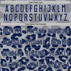 Custom Navy Gray Animal Leopard Print Sports Sublimation Soccer Uniform Jersey