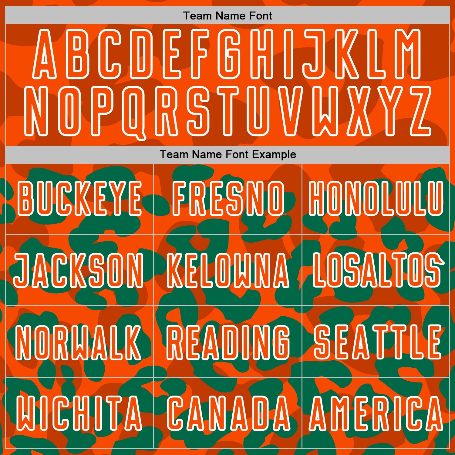 Custom Kelly Green Orange-White Animal Leopard Print Sports Sublimation Soccer Uniform Jersey