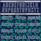 Custom Teal Navy-White Animal Leopard Print Sports Sublimation Soccer Uniform Jersey