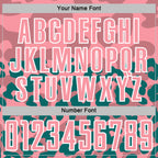 Custom Teal Medium Pink-White Animal Leopard Print Sports Sublimation Soccer Uniform Jersey