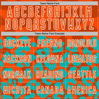 Custom Aqua Orange-White Animal Leopard Print Sports Sublimation Soccer Uniform Jersey