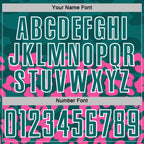 Custom Pink Teal-White Animal Leopard Print Sports Sublimation Soccer Uniform Jersey