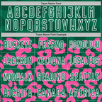 Custom Pink Kelly Green-White Animal Leopard Print Sports Sublimation Soccer Uniform Jersey