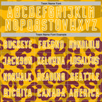 Custom Burgundy Gold-White Animal Leopard Print Sports Sublimation Soccer Uniform Jersey