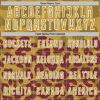 Custom Burgundy Old Gold-White Animal Leopard Print Sports Sublimation Soccer Uniform Jersey