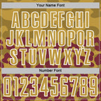 Custom Burgundy Old Gold-White Animal Leopard Print Sports Sublimation Soccer Uniform Jersey