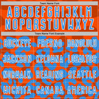 Custom Powder Blue Orange-White Animal Leopard Print Sports Sublimation Soccer Uniform Jersey