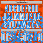 Custom Powder Blue Orange-White Animal Leopard Print Sports Sublimation Soccer Uniform Jersey