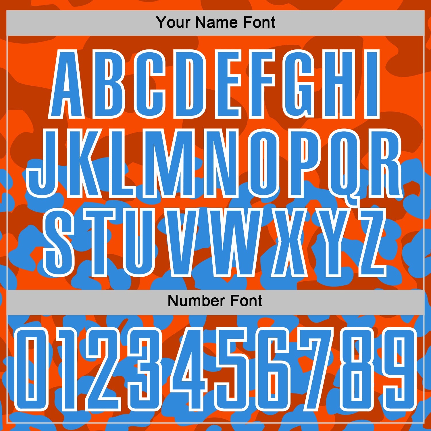 Custom Powder Blue Orange-White Animal Leopard Print Sports Sublimation Soccer Uniform Jersey