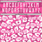 Custom White Pink Animal Leopard Print Sports Sublimation Soccer Uniform Jersey