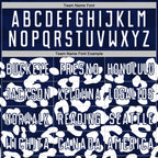 Custom White Navy Animal Leopard Print Sports Sublimation Soccer Uniform Jersey