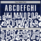 Custom White Navy Animal Leopard Print Sports Sublimation Soccer Uniform Jersey