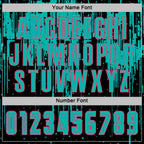 Custom Black Aqua-Neon Pink Dripping Splatte Pattern Sports Sublimation Soccer Uniform Jersey