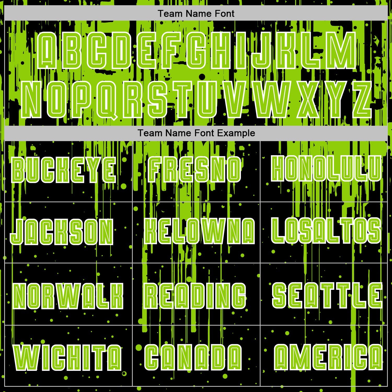 Custom Black Neon Green-White Dripping Splatte Pattern Sports Sublimation Soccer Uniform Jersey