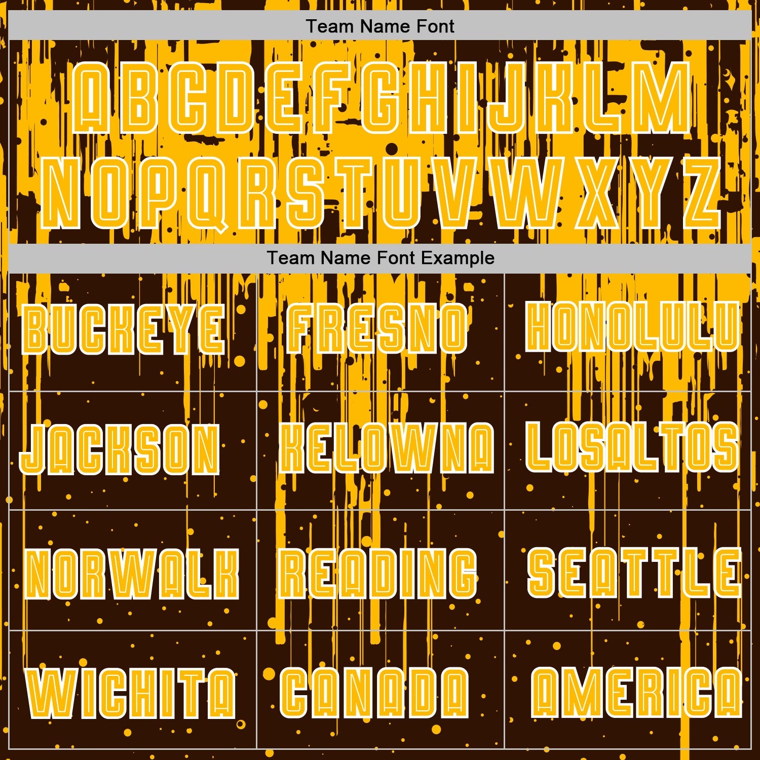 Custom Brown Gold-White Dripping Splatte Pattern Sports Sublimation Soccer Uniform Jersey