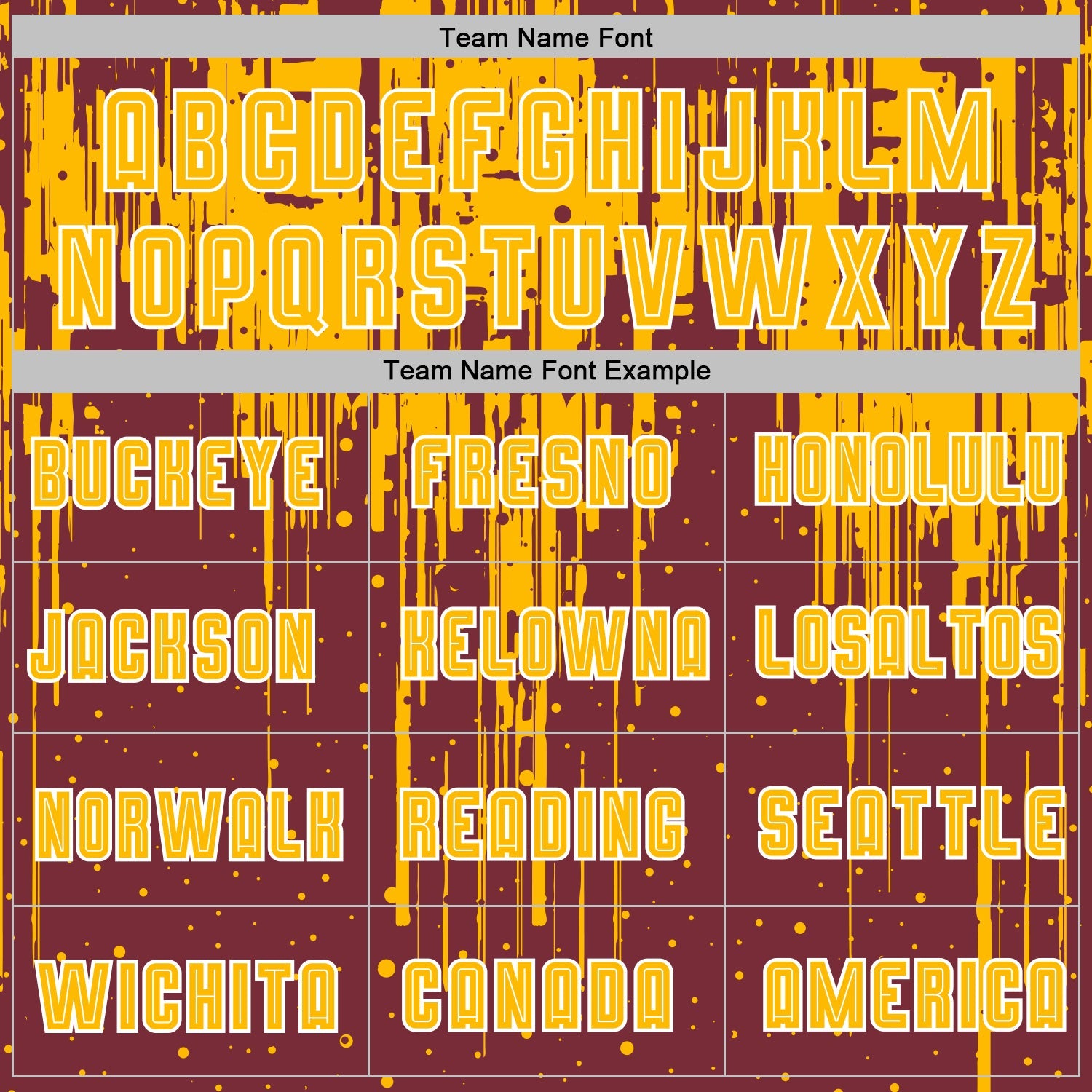 Custom Burgundy Gold-White Dripping Splatte Pattern Sports Sublimation Soccer Uniform Jersey