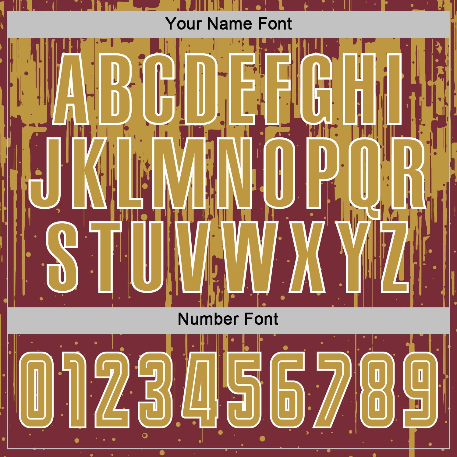 Custom Burgundy Old Gold-White Dripping Splatte Pattern Sports Sublimation Soccer Uniform Jersey