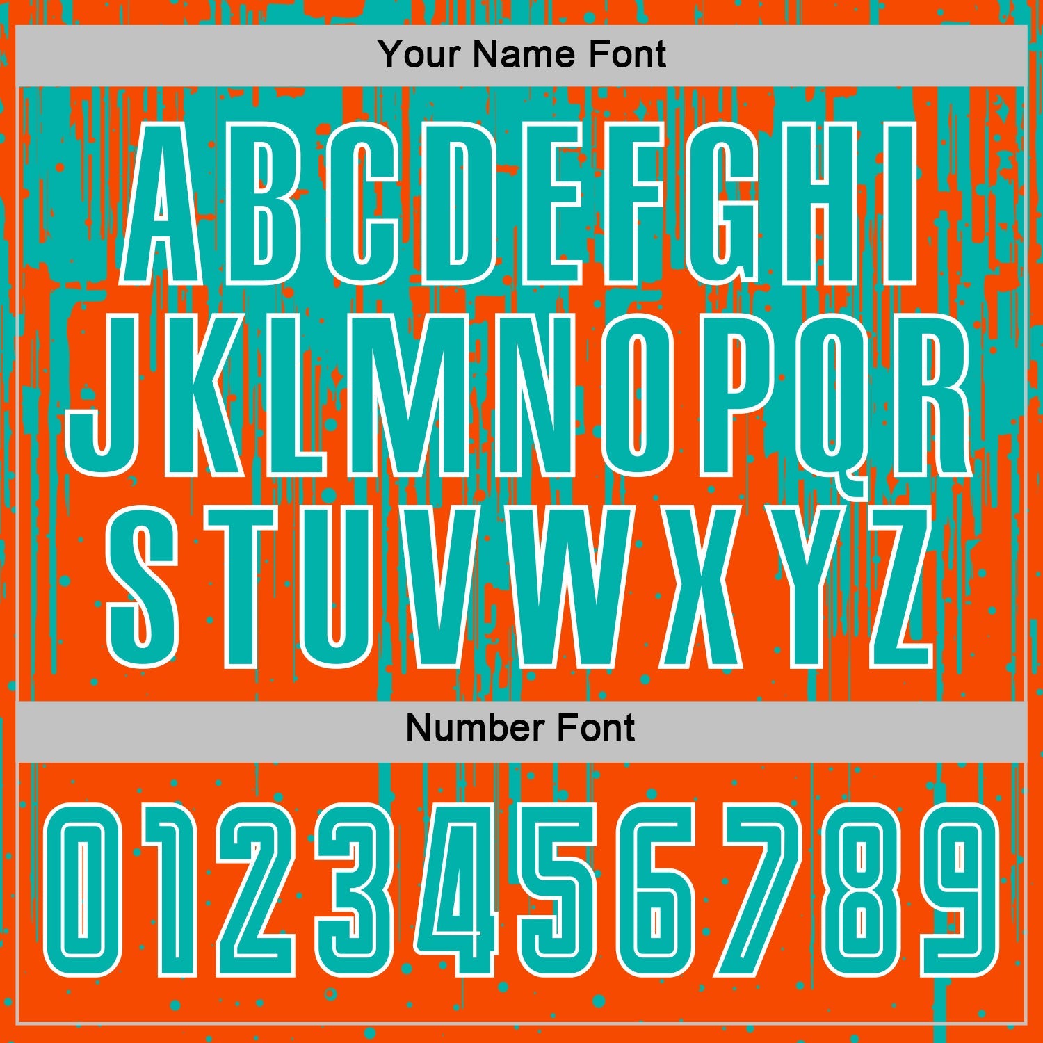 Custom Orange Aqua-White Dripping Splatte Pattern Sports Sublimation Soccer Uniform Jersey