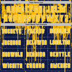 Custom Navy Gold-White Dripping Splatte Pattern Sports Sublimation Soccer Uniform Jersey
