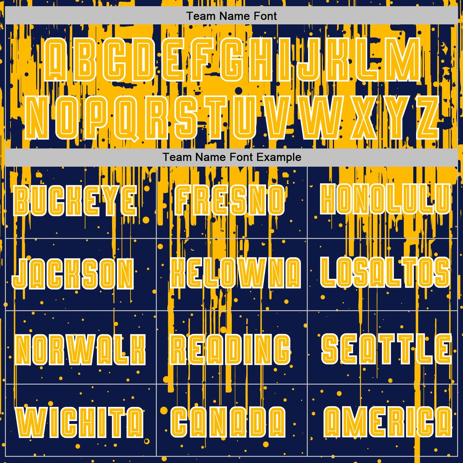 Custom Navy Gold-White Dripping Splatte Pattern Sports Sublimation Soccer Uniform Jersey