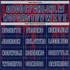 Custom Navy Crimson-White Dripping Splatte Pattern Sports Sublimation Soccer Uniform Jersey
