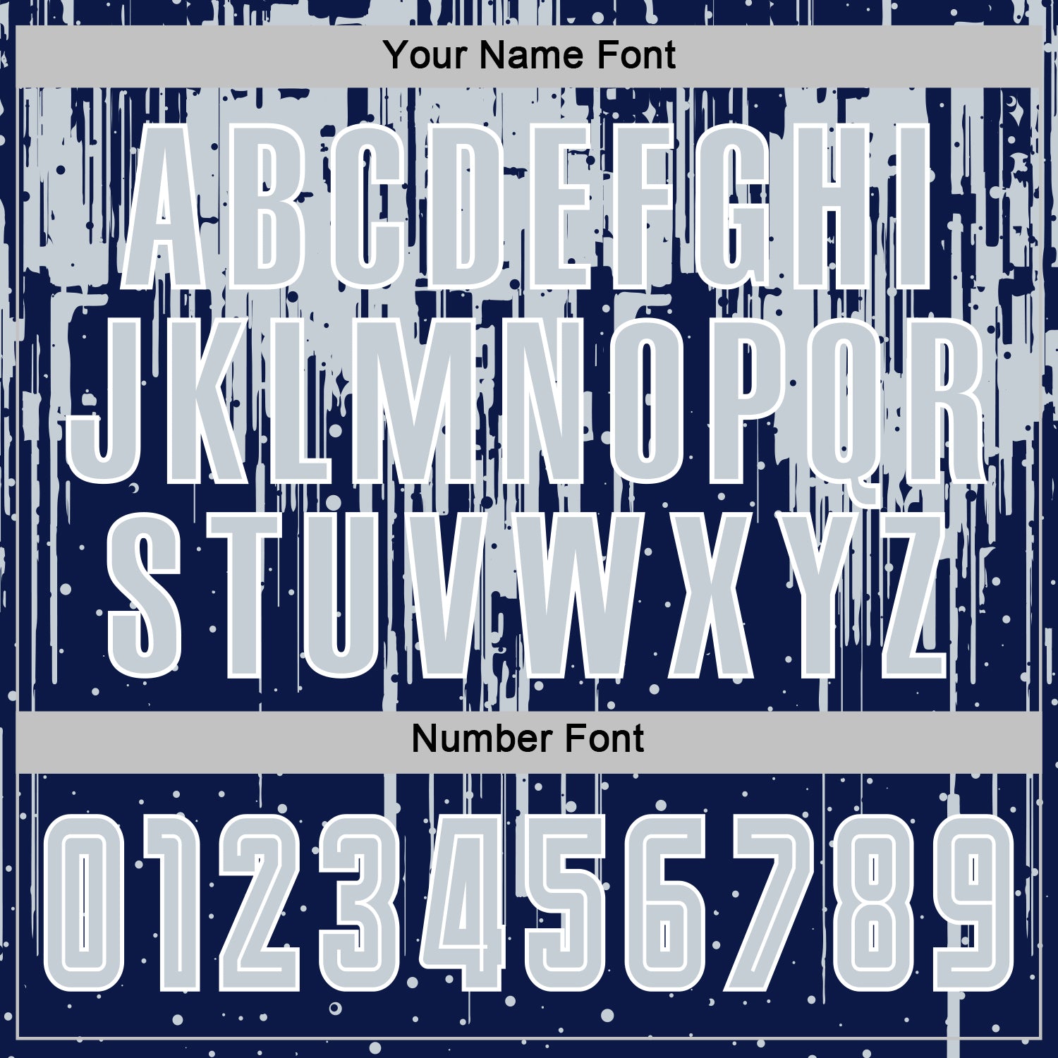 Custom Navy Silver-White Dripping Splatte Pattern Sports Sublimation Soccer Uniform Jersey