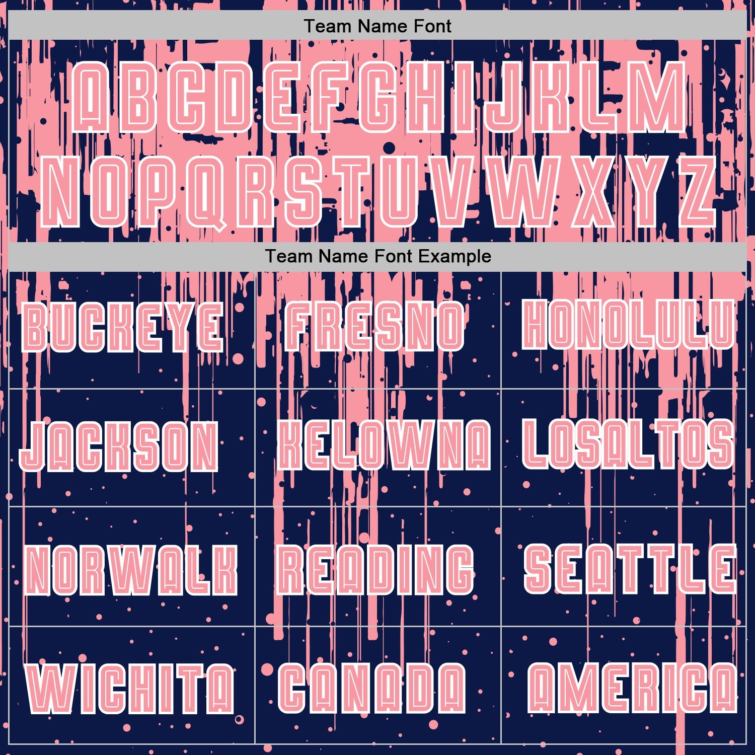 Custom Navy Medium Pink-White Dripping Splatte Pattern Sports Sublimation Soccer Uniform Jersey