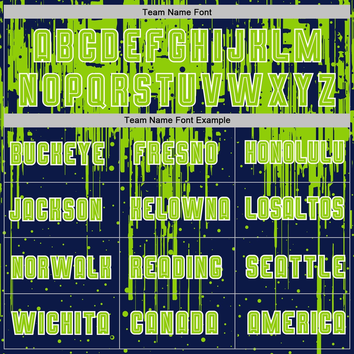 Custom Navy Neon Green-White Dripping Splatte Pattern Sports Sublimation Soccer Uniform Jersey