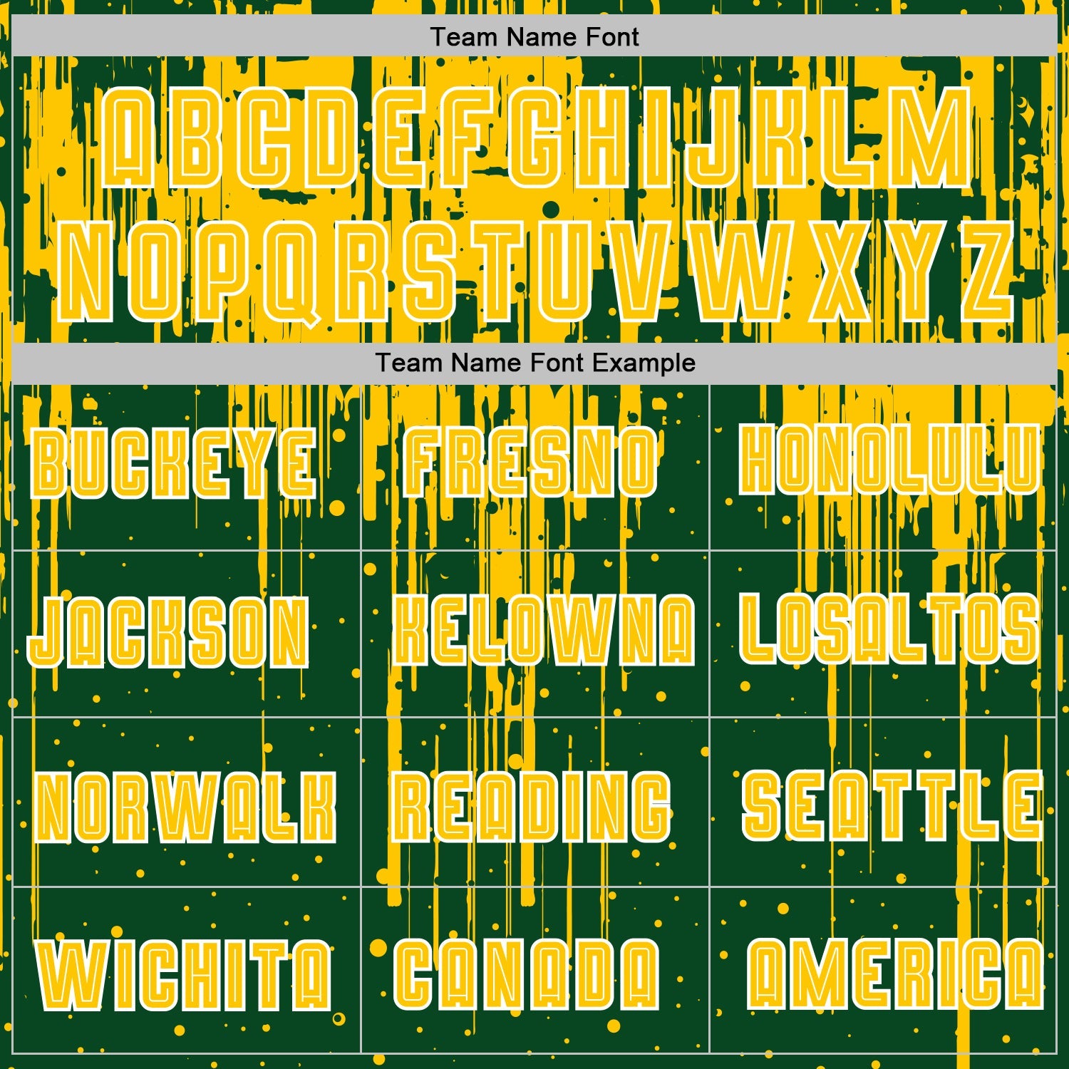 Custom Green Yellow-White Dripping Splatte Pattern Sports Sublimation Soccer Uniform Jersey