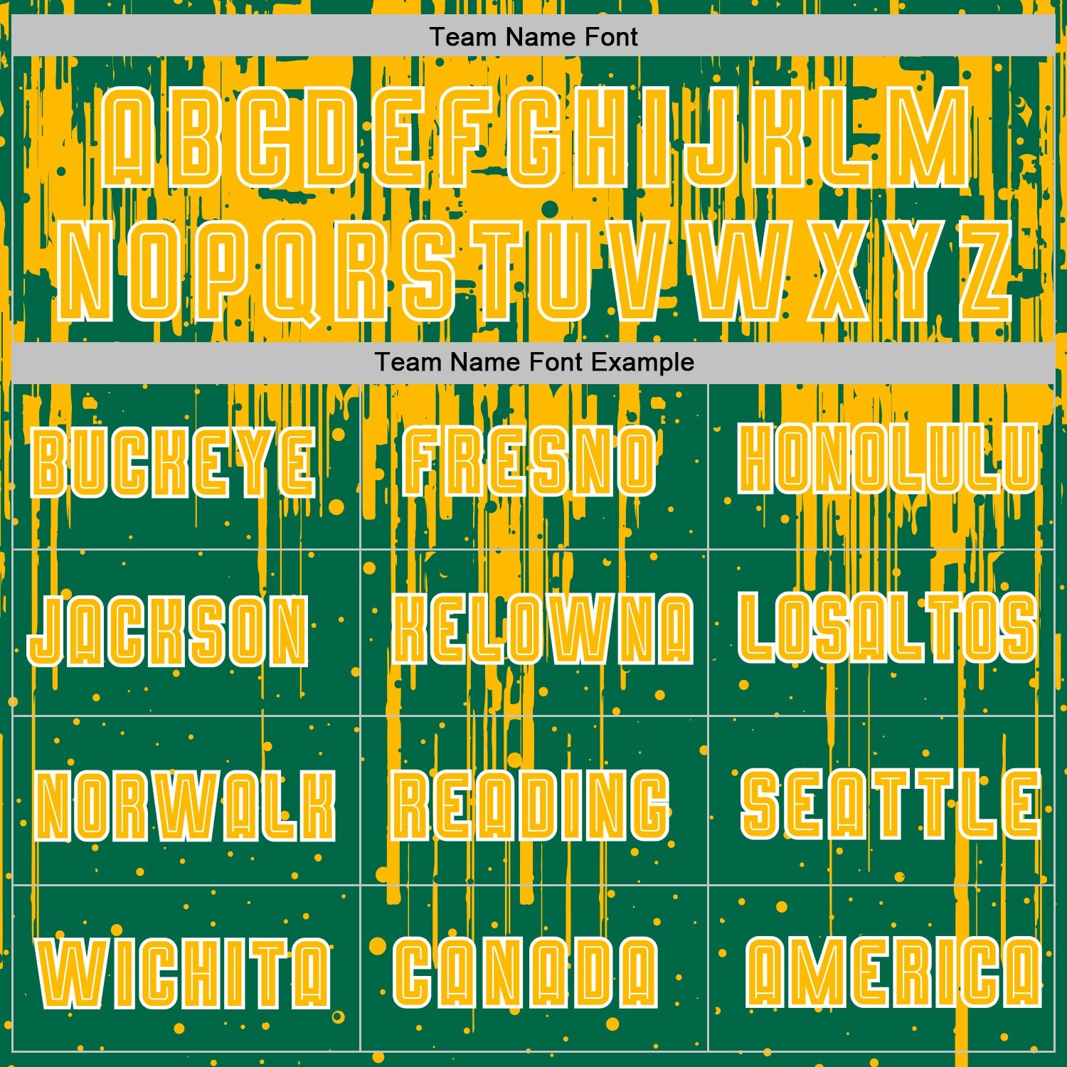 Custom Kelly Green Gold-White Dripping Splatte Pattern Sports Sublimation Soccer Uniform Jersey