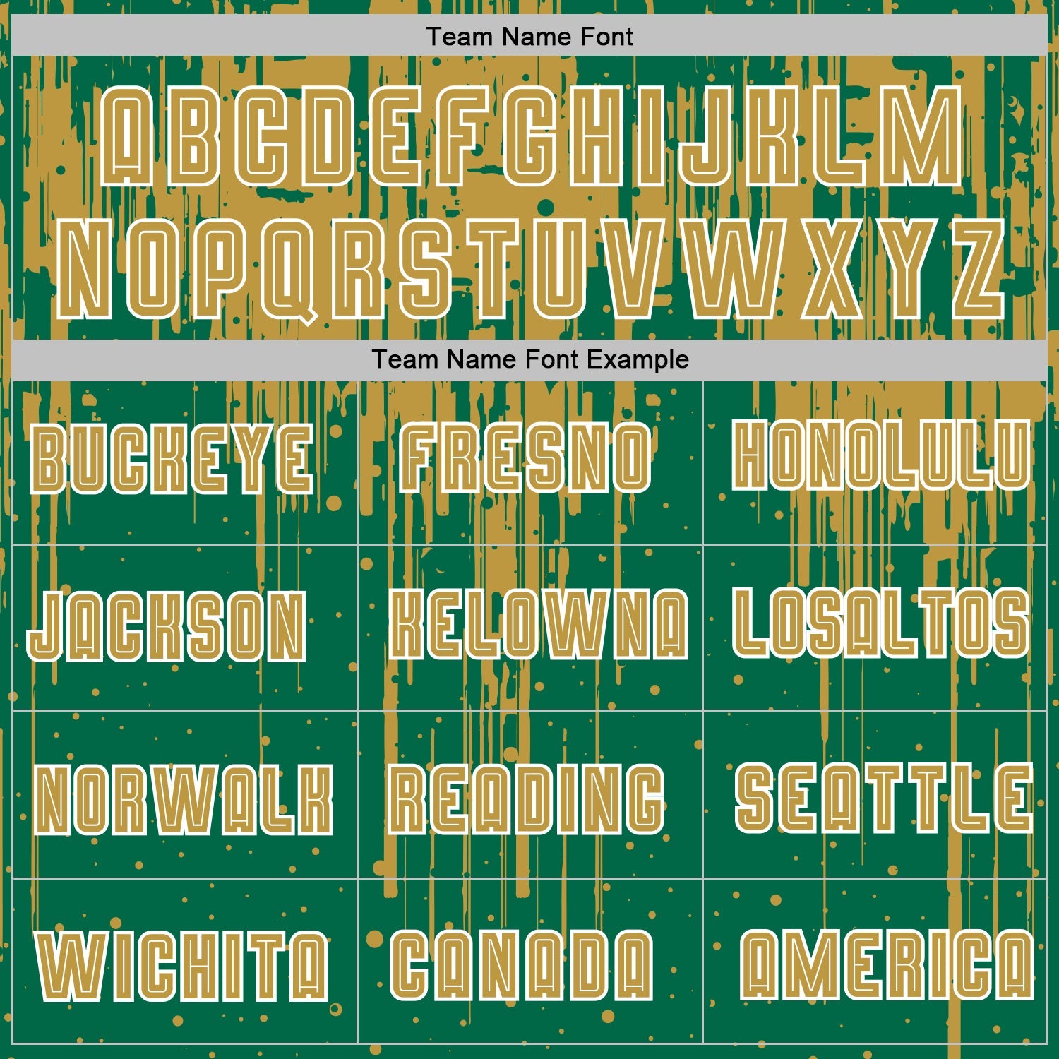 Custom Kelly Green Old Gold-White Dripping Splatte Pattern Sports Sublimation Soccer Uniform Jersey