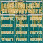 Custom Teal Old Gold-White Dripping Splatte Pattern Sports Sublimation Soccer Uniform Jersey